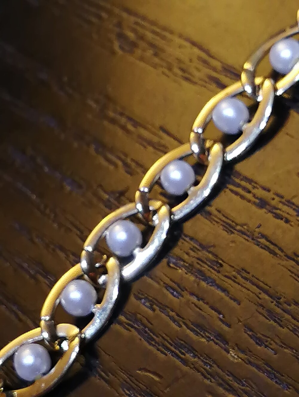 Napier Vintage Bracelet Gold Plated With Faux Pearls